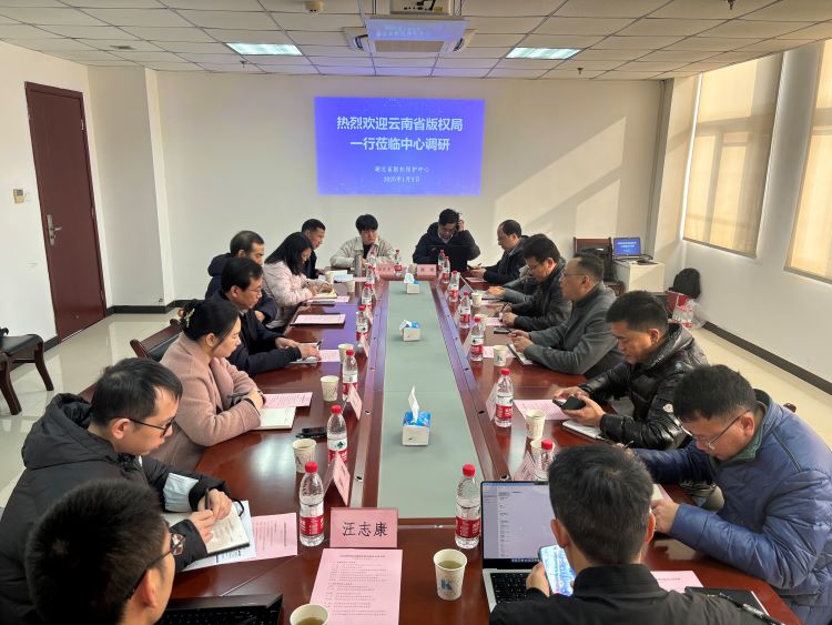 云南版權(quán)局調(diào)研組到省版權(quán)保護(hù)中心考察調(diào)研